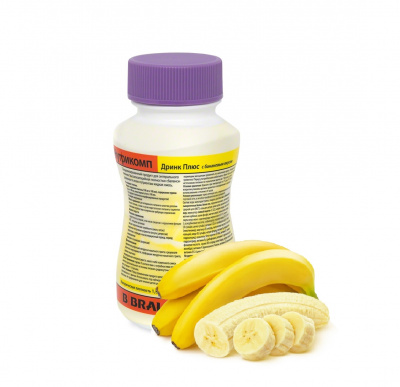 Нутрикомп Дринк Плюс банановый 200 мл. в пластиковой бутылке купить оптом в Томске